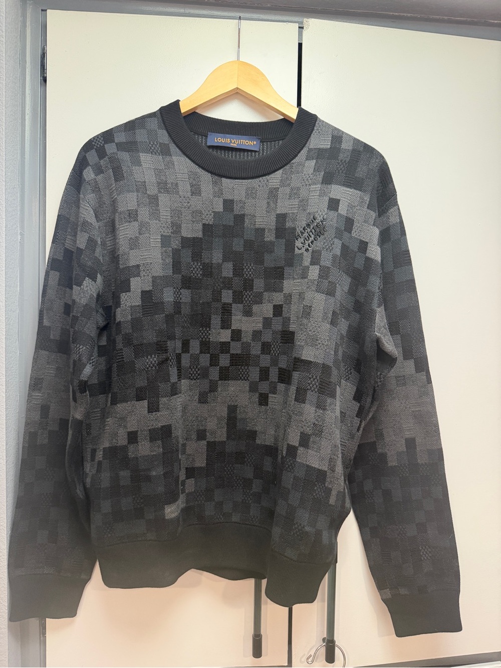 Louis Vuitton Men’s Damoflage Jacquard Crewneck Sweater